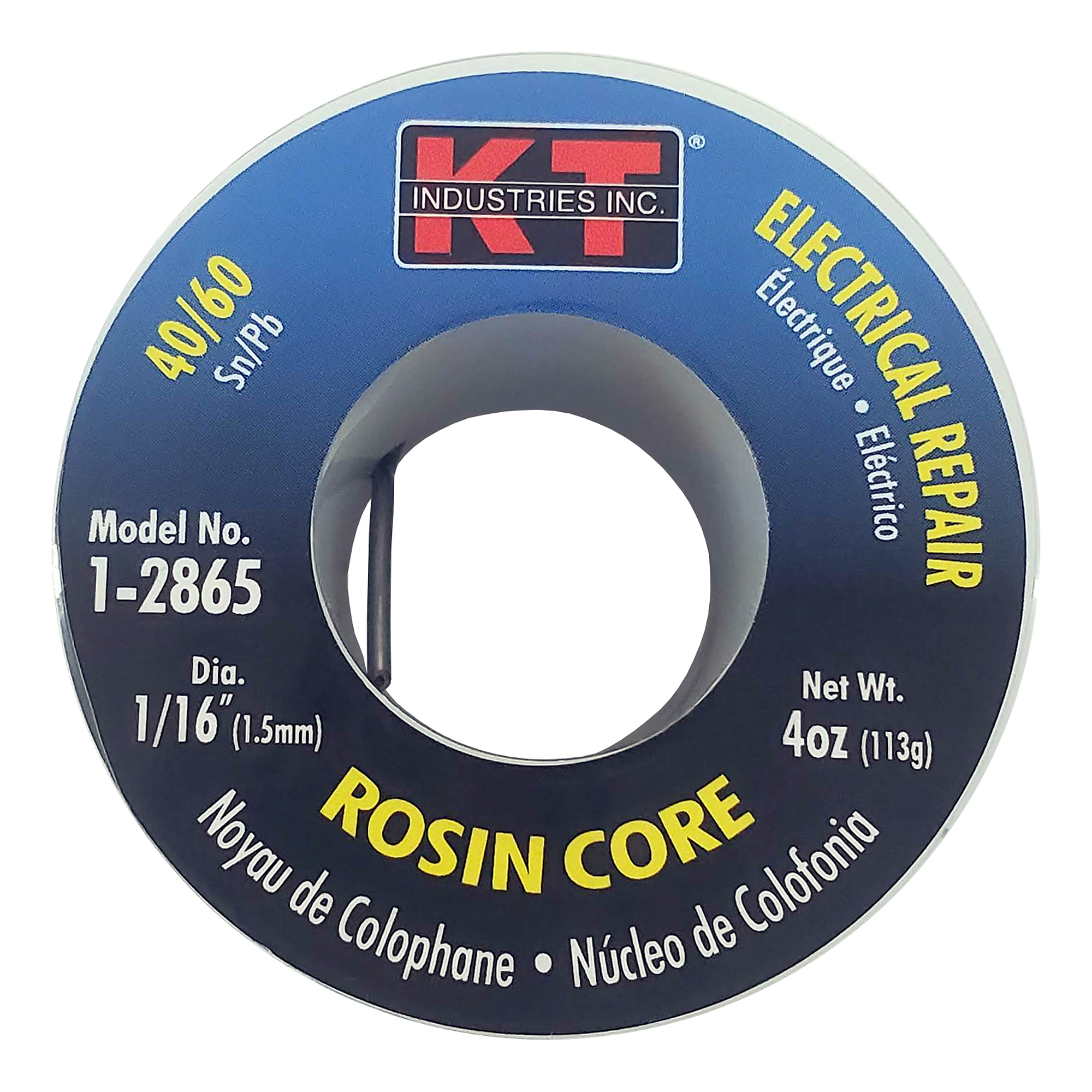 K-T Industries Rosin Solder — 1/16in. Diameter, 1/4 Lb., Model# 1-2865